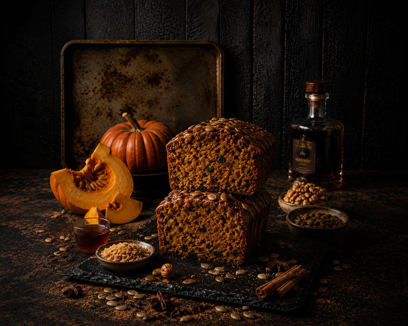 Spiced Rum & Heritage Pumpkin artisan loaf